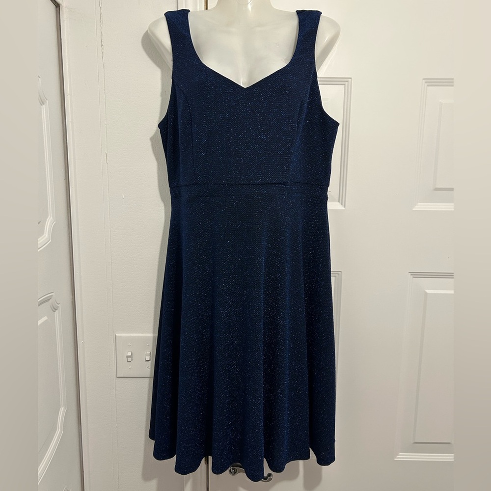 Ricki's Sparkling Midnight Blue Midi Dress Size 10